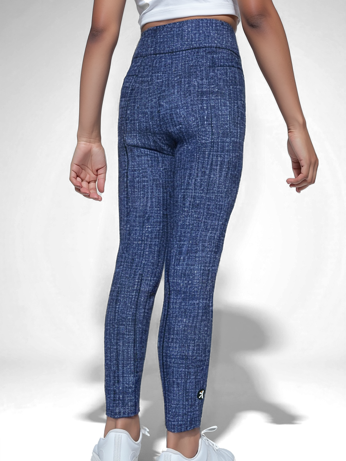 Flexy Blue Check Leggings